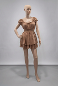Puff Sleeve Layered Mini Dress